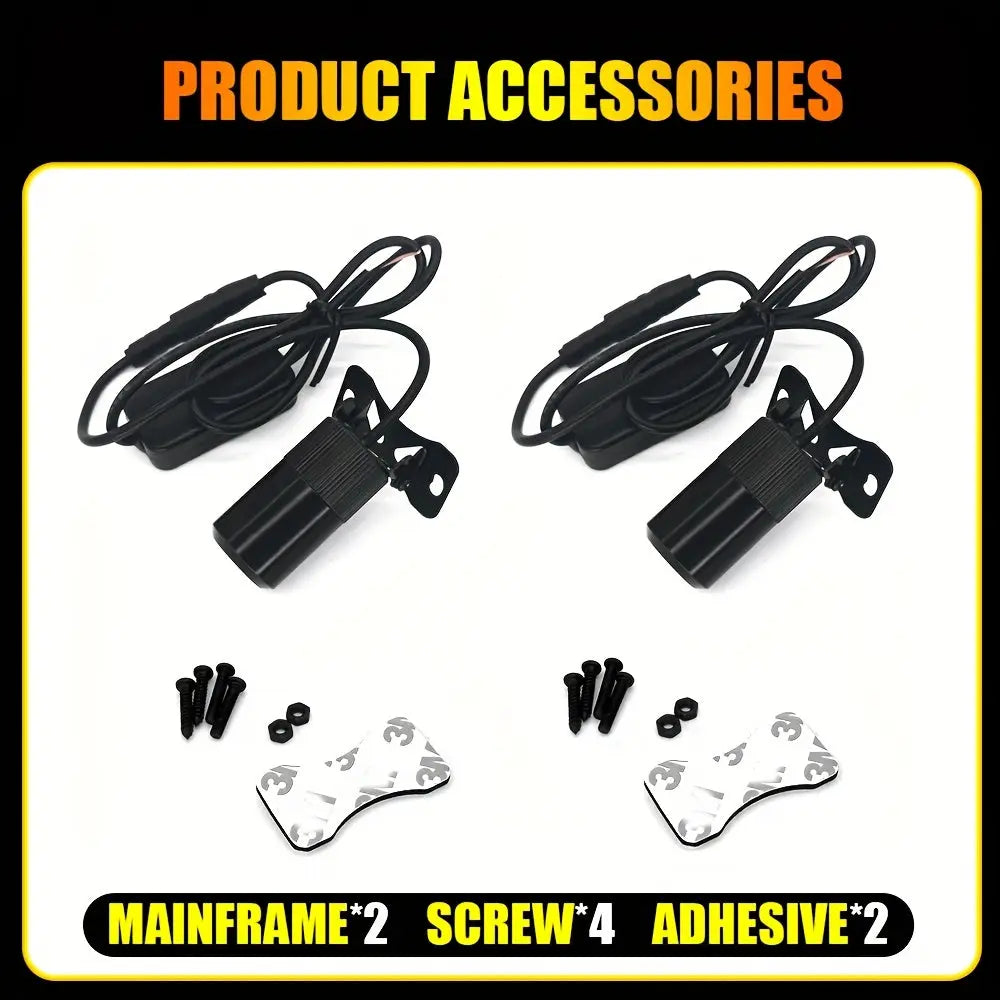 GCYS Car Arrow Indicator Projection Light, Safety Anti-Collision Light, Ambient Decorative Light, Vehicle Neon Light, Modification Light, Small Tool Accessory Light, 9-36V Hardwired, Suitable for Cars And Motorcycles, Without Sparepart.pk