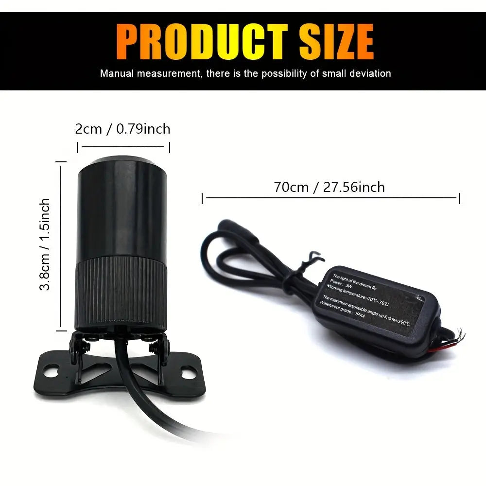 GCYS Car Arrow Indicator Projection Light, Safety Anti-Collision Light, Ambient Decorative Light, Vehicle Neon Light, Modification Light, Small Tool Accessory Light, 9-36V Hardwired, Suitable for Cars And Motorcycles, Without Sparepart.pk