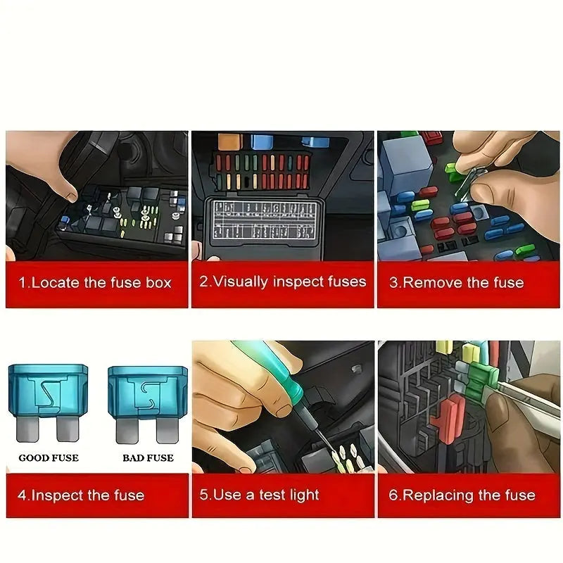 60pcs Bagged Fuse Assortment: 5A/10A/15A/20A/25A/30A Sparepart.pk