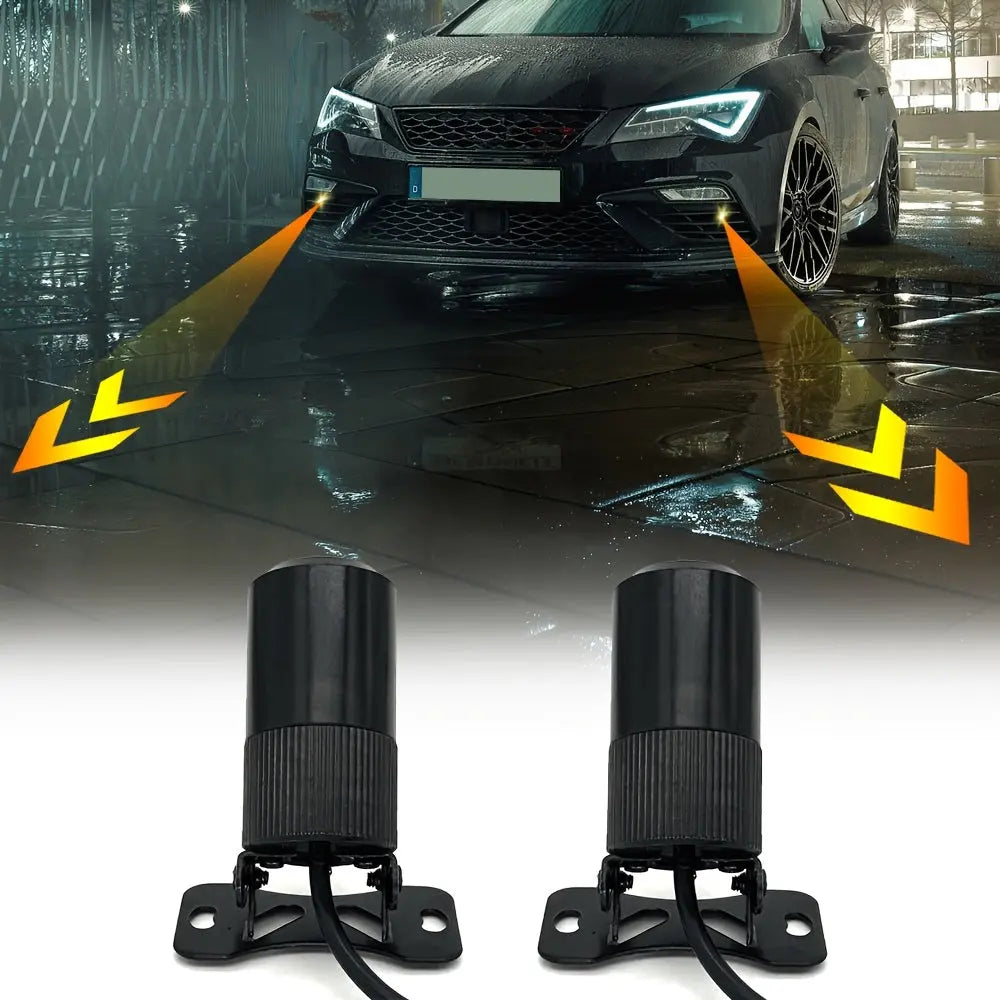 GCYS Car Arrow Indicator Projection Light, Safety Anti-Collision Light, Ambient Decorative Light, Vehicle Neon Light, Modification Light, Small Tool Accessory Light, 9-36V Hardwired, Suitable for Cars And Motorcycles, Without Sparepart.pk