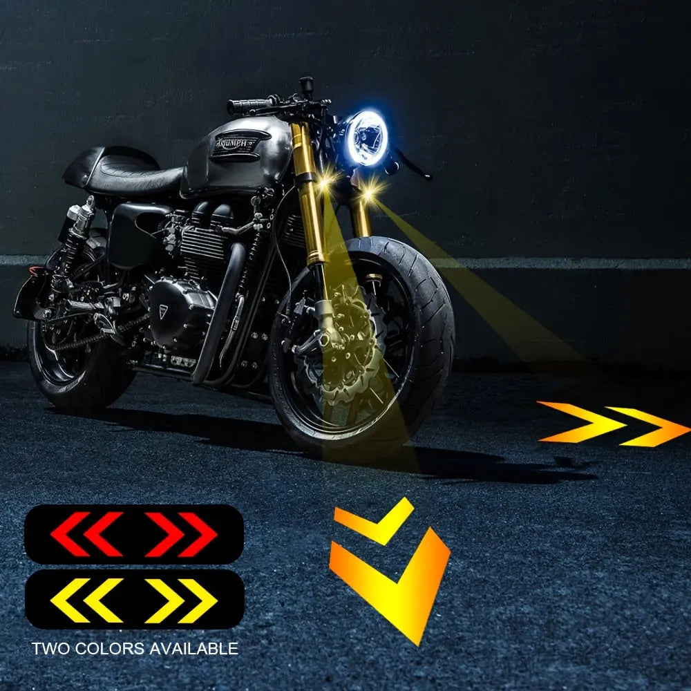GCYS Car Arrow Indicator Projection Light, Safety Anti-Collision Light, Ambient Decorative Light, Vehicle Neon Light, Modification Light, Small Tool Accessory Light, 9-36V Hardwired, Suitable for Cars And Motorcycles, Without  Sparepart.pk