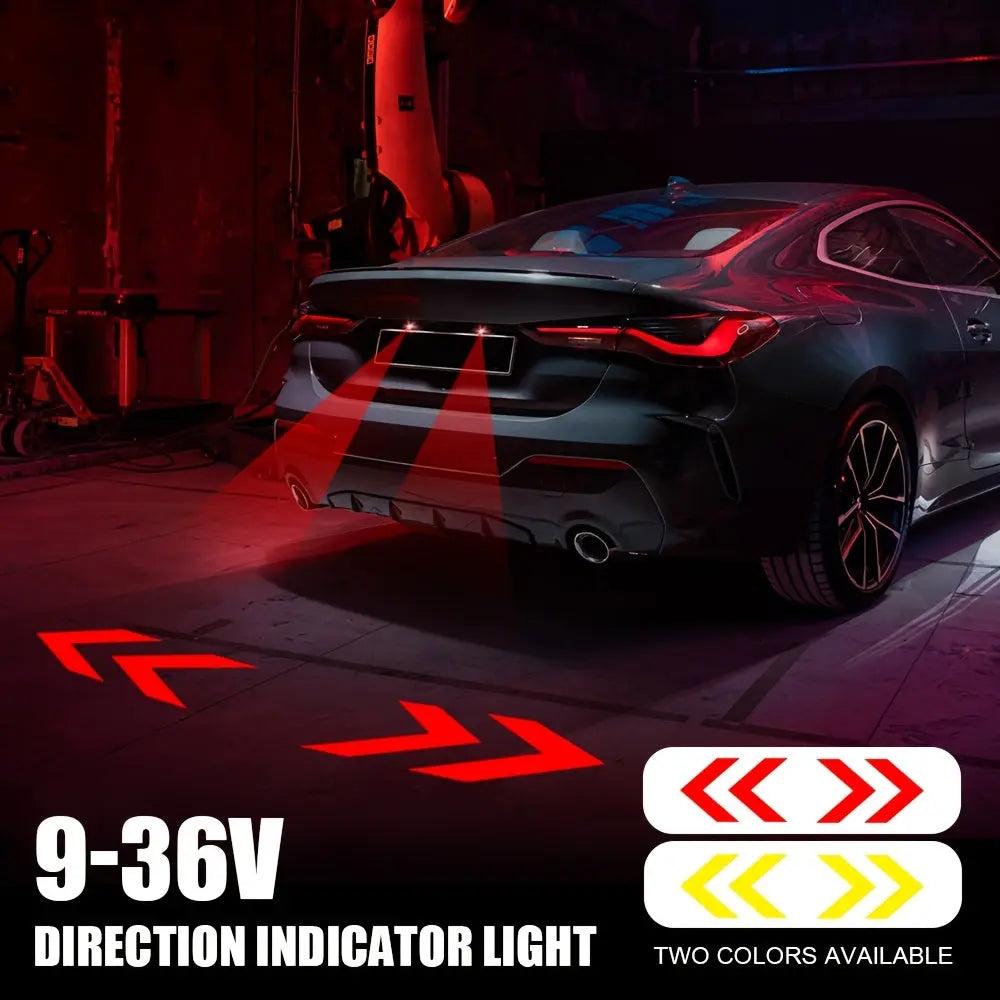 GCYS Car Arrow Indicator Projection Light, Safety Anti-Collision Light, Ambient Decorative Light, Vehicle Neon Light, Modification Light, Small Tool Accessory Light, 9-36V Hardwired, Suitable for Cars And Motorcycles, Without  Sparepart.pk