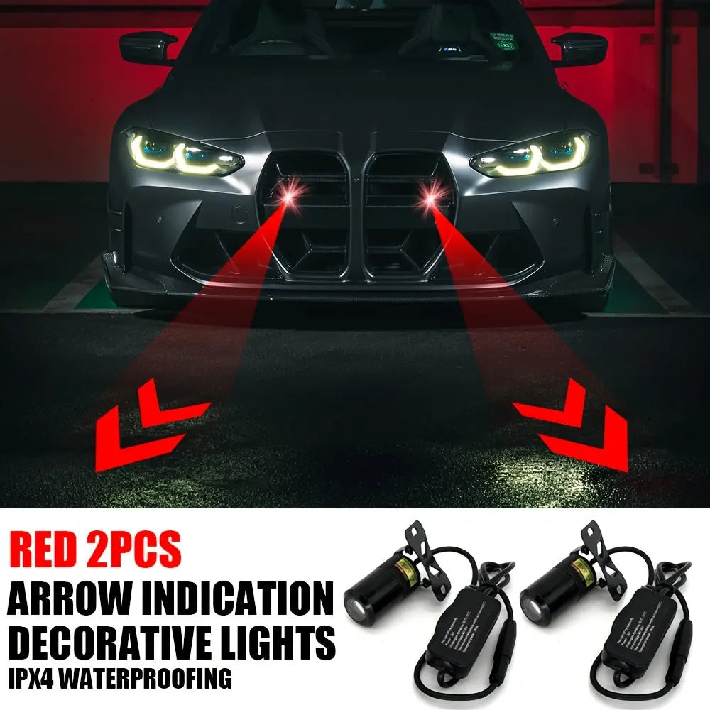 GCYS Car Arrow Indicator Projection Light, Safety Anti-Collision Light, Ambient Decorative Light, Vehicle Neon Light, Modification Light, Small Tool Accessory Light, 9-36V Hardwired, Suitable for Cars And Motorcycles, Without  Sparepart.pk