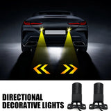 GCYS Car Arrow Indicator Projection Light, Safety Anti-Collision Light, Ambient Decorative Light, Vehicle Neon Light, Modification Light, Small Tool Accessory Light, 9-36V Hardwired, Suitable for Cars And Motorcycles, Without  Sparepart.pk