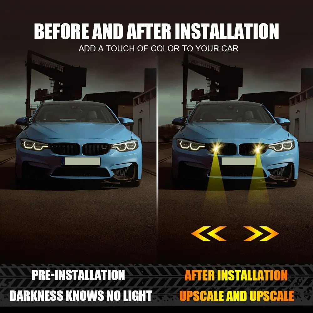 GCYS Car Arrow Indicator Projection Light, Safety Anti-Collision Light, Ambient Decorative Light, Vehicle Neon Light, Modification Light, Small Tool Accessory Light, 9-36V Hardwired, Suitable for Cars And Motorcycles, Without  Sparepart.pk