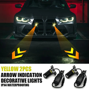 GCYS Car Arrow Indicator Projection Light, Safety Anti-Collision Light, Ambient Decorative Light, Vehicle Neon Light, Modification Light, Small Tool Accessory Light, 9-36V Hardwired, Suitable for Cars And Motorcycles, Without  Sparepart.pk