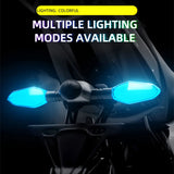 Set of 2 Motorcycle LED Projection Lights with Amber Arrow Projection, Suitable for Cars, Motorcycles, And Electric Scooters. High-Brightness Neon Lights for Decoration And Ambiance, Without Battery  Sparepart.pk